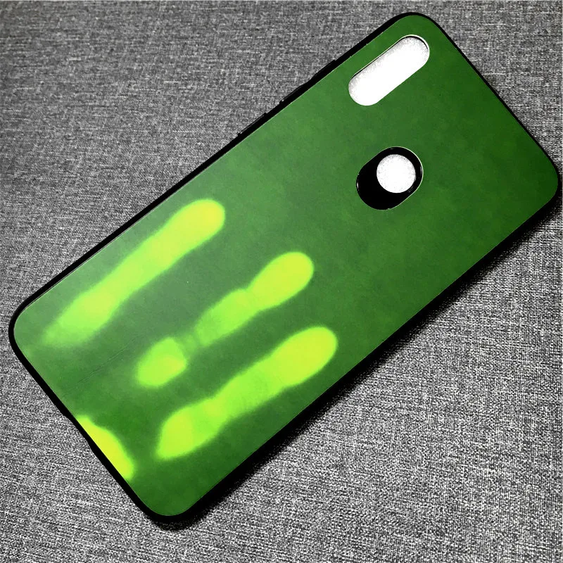 Cong плата самая последняя Термальность Сенсор чехол для телефона для Xiaomi 9 9se 8 6 Модная термическая силиконовая чехол для телефона для Redmi note7 7 note5 6 - Цвет: Green-yellow