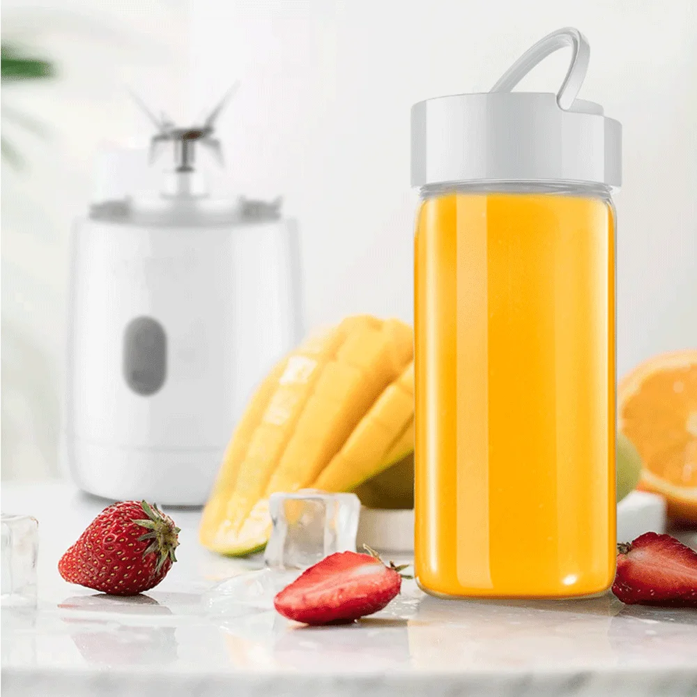 

6 Blades Blender juicer Electric Mixer Food Maker Smoothie Mini USB Rechargeable Blenders Fruit Extractor 400ml portable