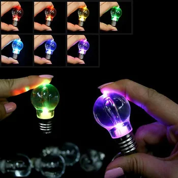 

LED Bulb Keychain Pendant Mini Bulbtorch Keyring Flash Light Lamp S7JN