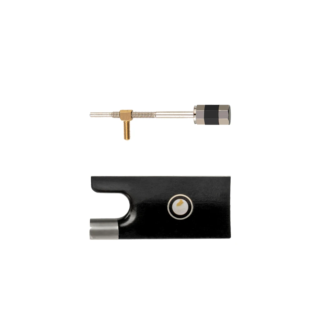 LOMMI 4/4 3/4 1/2 1/4 1/8 Violin Bow Frog Ebony MOP Shell Inlay & Screw Tip Violin Frog Parts Bow Repair Replacment Accessories