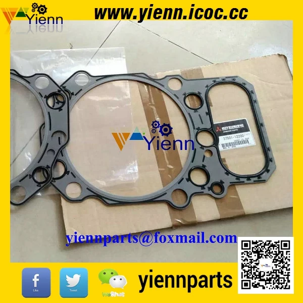 Для Mitsubishi S6R S6R2 S12R S12R2 прокладка головки цилиндра 37501-12200 для MITSUBISHI S6R2-MPTA детали