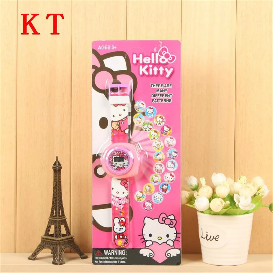 

Cute Cartoon Child 3D Projection Watch Captain America Star Wars Pattern Electronic Watch Fashion Design Anime Lighting Watch
