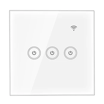 

86Mm Wifi Smart Wall Switch Press Control Panel App Rc For Echo/Alexa/Google Home
