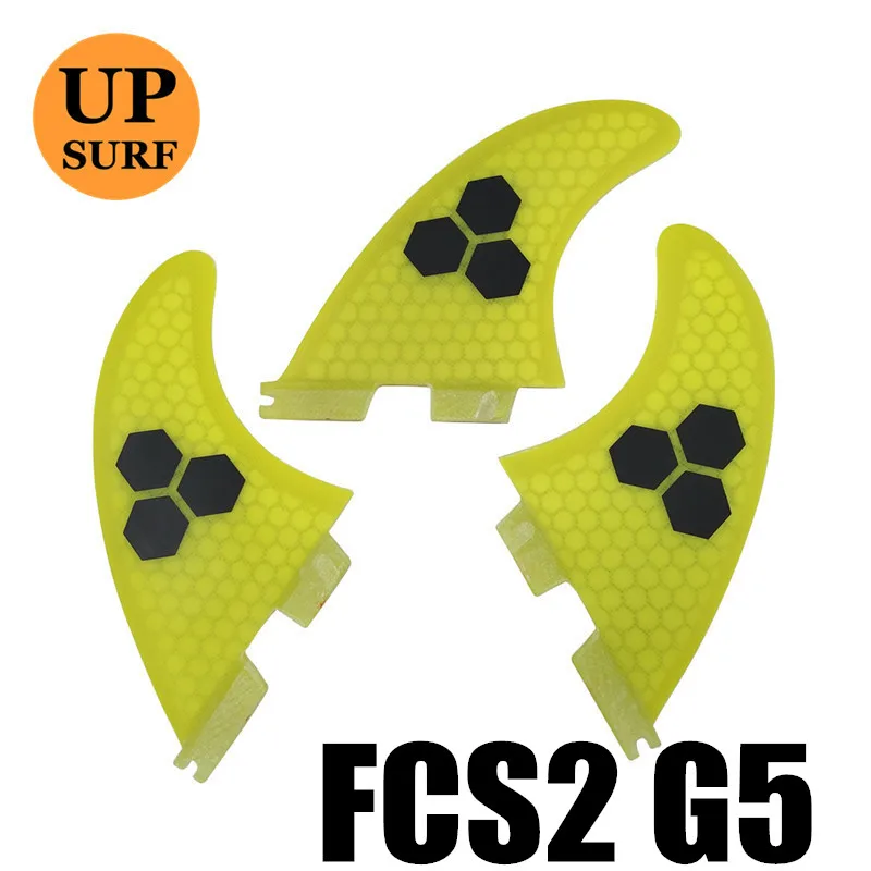 Плавники для серфинга FCS2 плавники G5/G7/G3 светильник синий FCS II три плавника набор стекловолокна дизайн синий, красный, желтый, черный, белый, зеленый цвет - Цвет: 10 G5