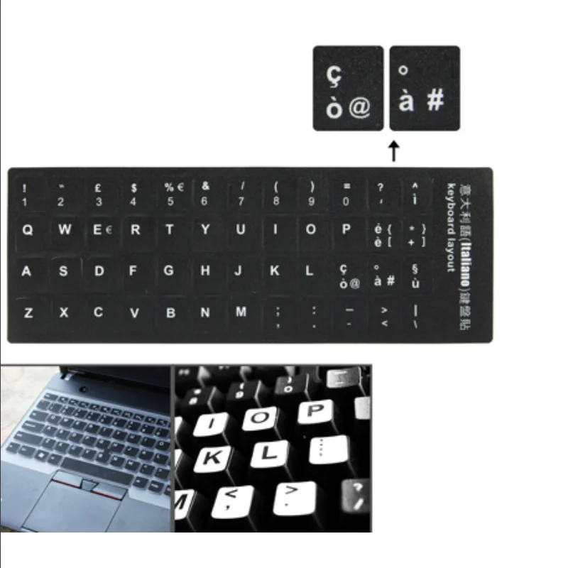 Russain Spain English French German Arabic Hebrew Italian Portuguese Korea Japan Thai Keyboard Layout Sticker for Laptop-5