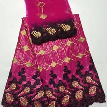 В африканском стиле по оптовой цене ткань Африканская Tissu Базен Riche Getzner хлопок Brode Getzner с 2 ярдов французский чистая кружево морская парча