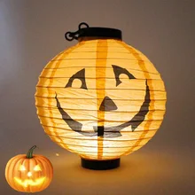 Светодиодный светильник в виде тыквы, летучей мыши, паука, на Хэллоуин, для украшения на Хэллоуин, вечерние, реквизиты, принадлежности для вечеринки на открытом воздухе