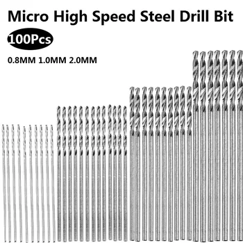 

100Pcs Drill Bit Micro High Speed Steel HSS Straight Shank Mini Twist Drill Bits Electric Drill Rotary Power Tools 0.8-2.0MM