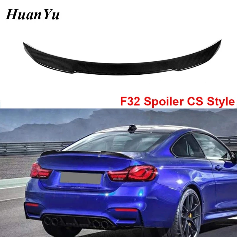 CS Style Carbon Fiber Trunk Spoiler For 2014-2019 BMW F32 4-Series Coupe Only CS Style Carbon Fiber Trunk Spoiler For 2014-2019 BMW F32 4-Series Coupe Only