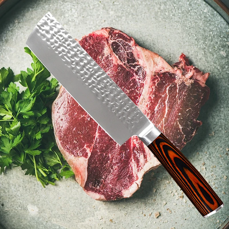 Японские кухонные ножи шеф повара с деревянной ручкой нож для мяса фруктов