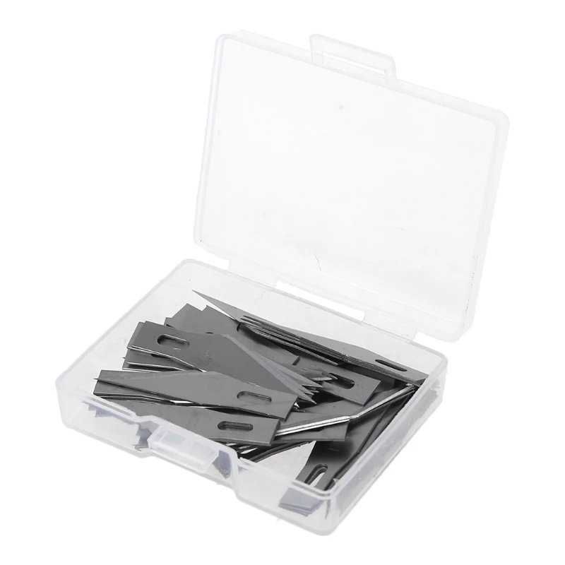 50pcs Steel Replacement Hobby Blades for Carving Knife DIY Art Work Cutting Paper Sculpture Blades Craft