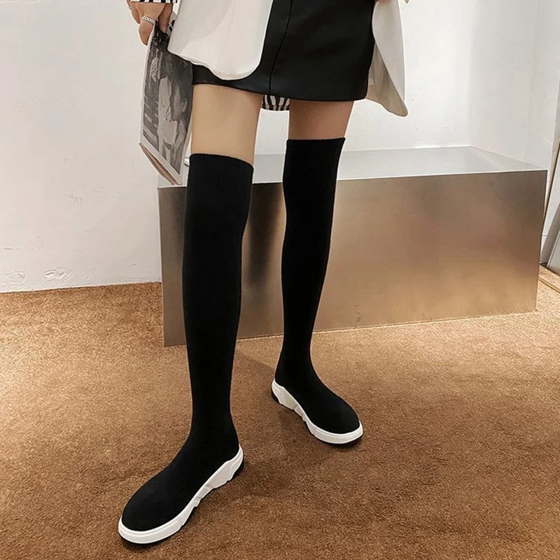 boots female women shoes 2021 Slim platform Waterproof platform womens boots stretch fabric boots female women shoes fashion boots female women shoes 2021 Slim platform Waterproof platform womens boots stretch fabric boots female women shoes fashion