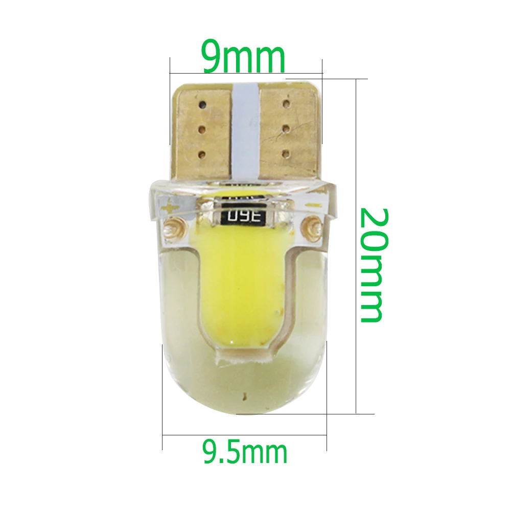YM E-Bright 300 шт. T10 светодиодный автомобильный светильник s 194 168 W5W COB 8 SMD кремнезема автомобильные лампы, распродажа светильник 12 В DC белый синий красный желтый розовый