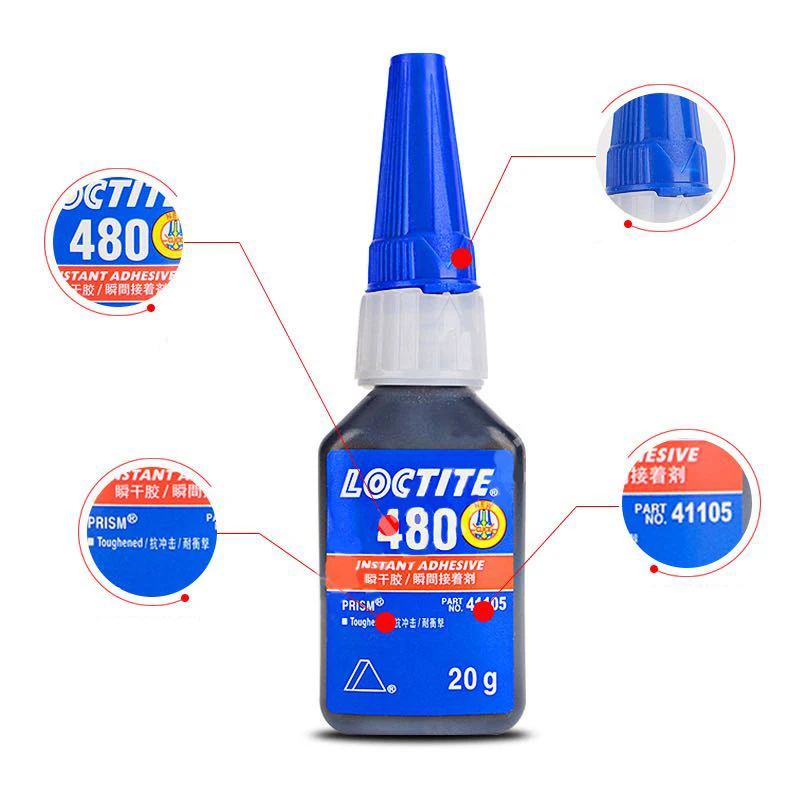 super glue Loctite 480 410 4210 380 438 Black enhanced Instant Dry