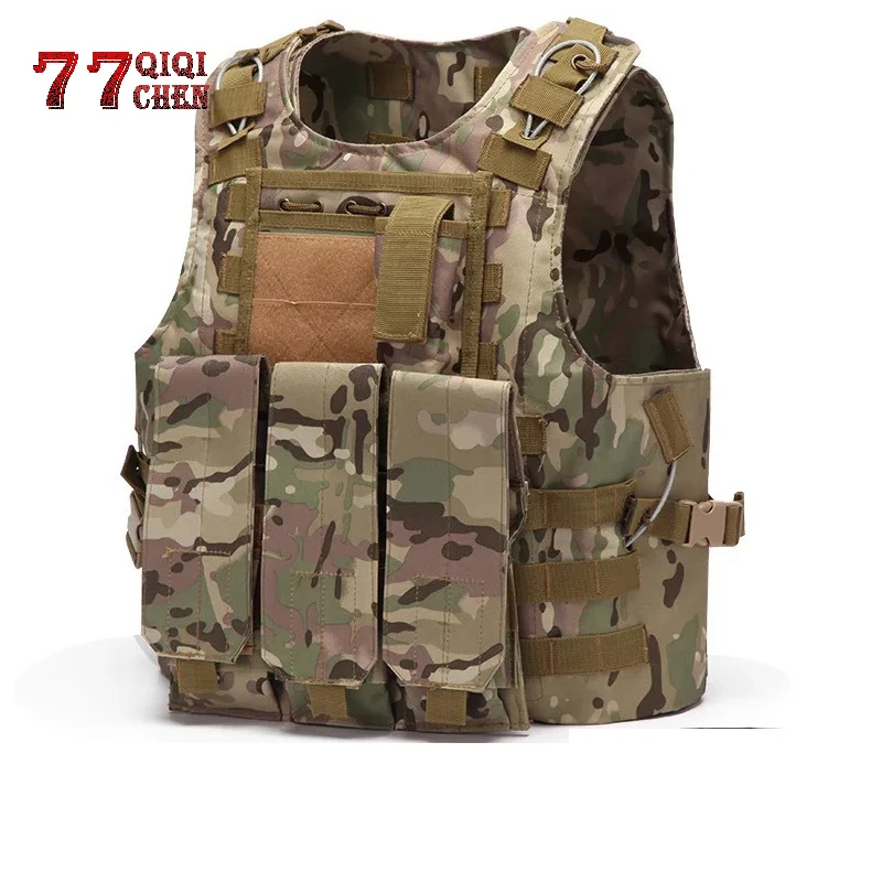 Men Tactical Unloading Airsoft Hunting Molle Vest Multifunction Military Soldier Combat Vest Army Camo Carrier Shooting Vests