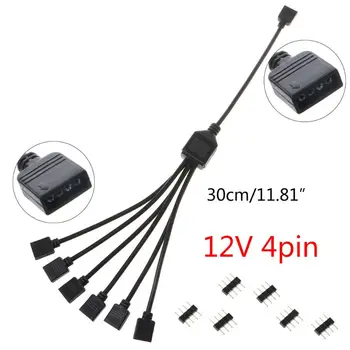 

12V 4Pin AURA RGB Extension Adapter Cable Motherboard to RGB Connector Splitter 77HA