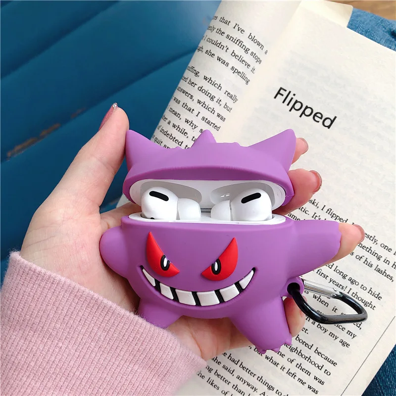 Чехол для Airpods 1/2 3D мультяшный милый чехол с демоном мягкий силиконовый наушников