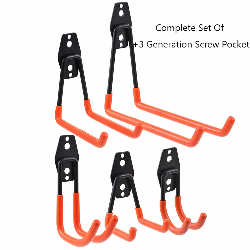 1 комплект пять наборы крюков оранжевый складской крюк и винтовая установка сверхмощный для организации электроинструментов настенные крючки держатель