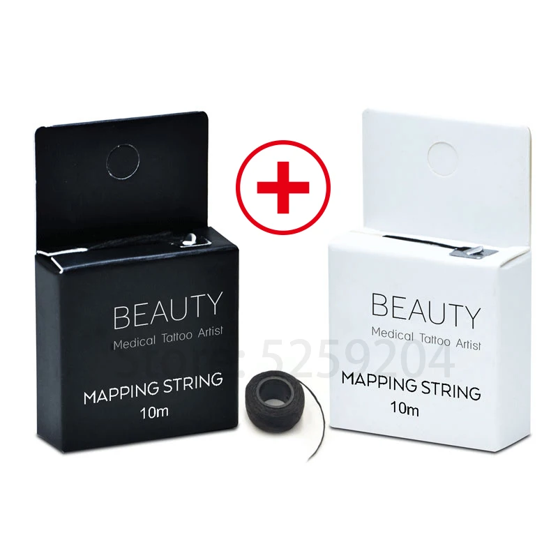 balck and white 2 Microshading pre-inked Brow Mapping струна для микроблейдинга, Косметическая татуировка, Перманентный макияж художника бровей измерительный инструмент - Цвет: balck and white 2
