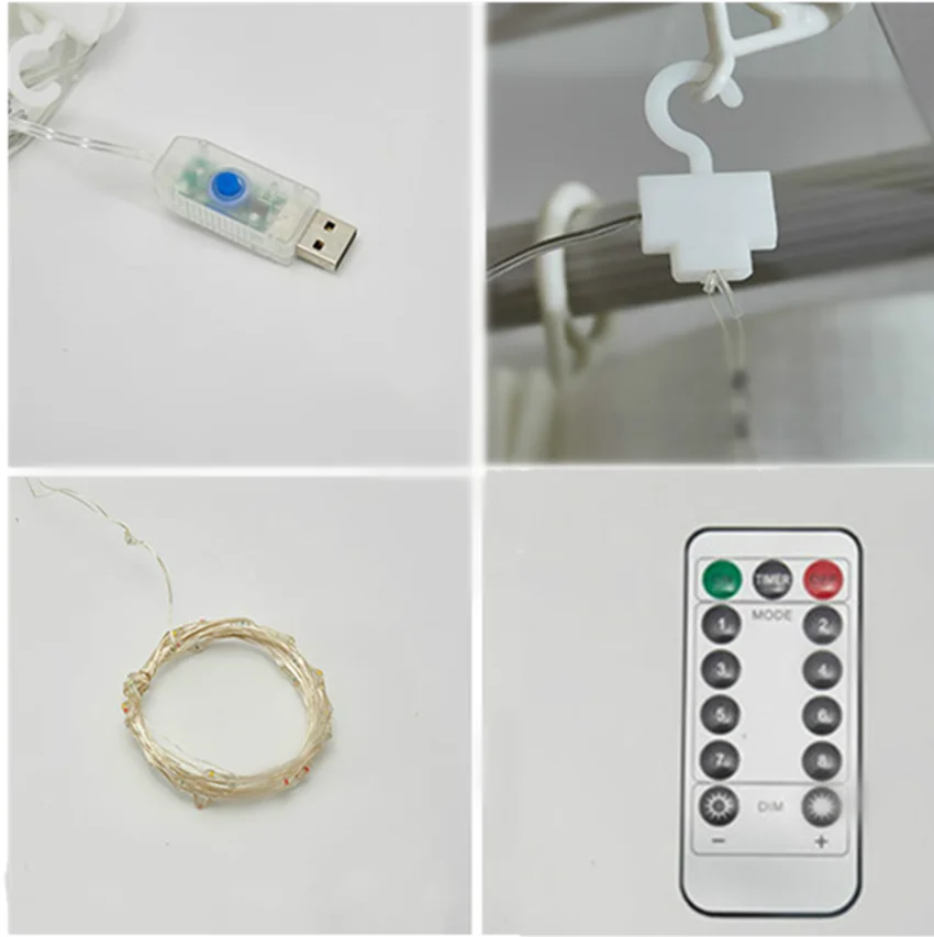 3x3 м 3x1 м медная серебряная проволока сосулька занавес огни USB с дистанционным управлением сказочные Гирлянды Гирлянда Свадебная вечеринка внутреннее украшение