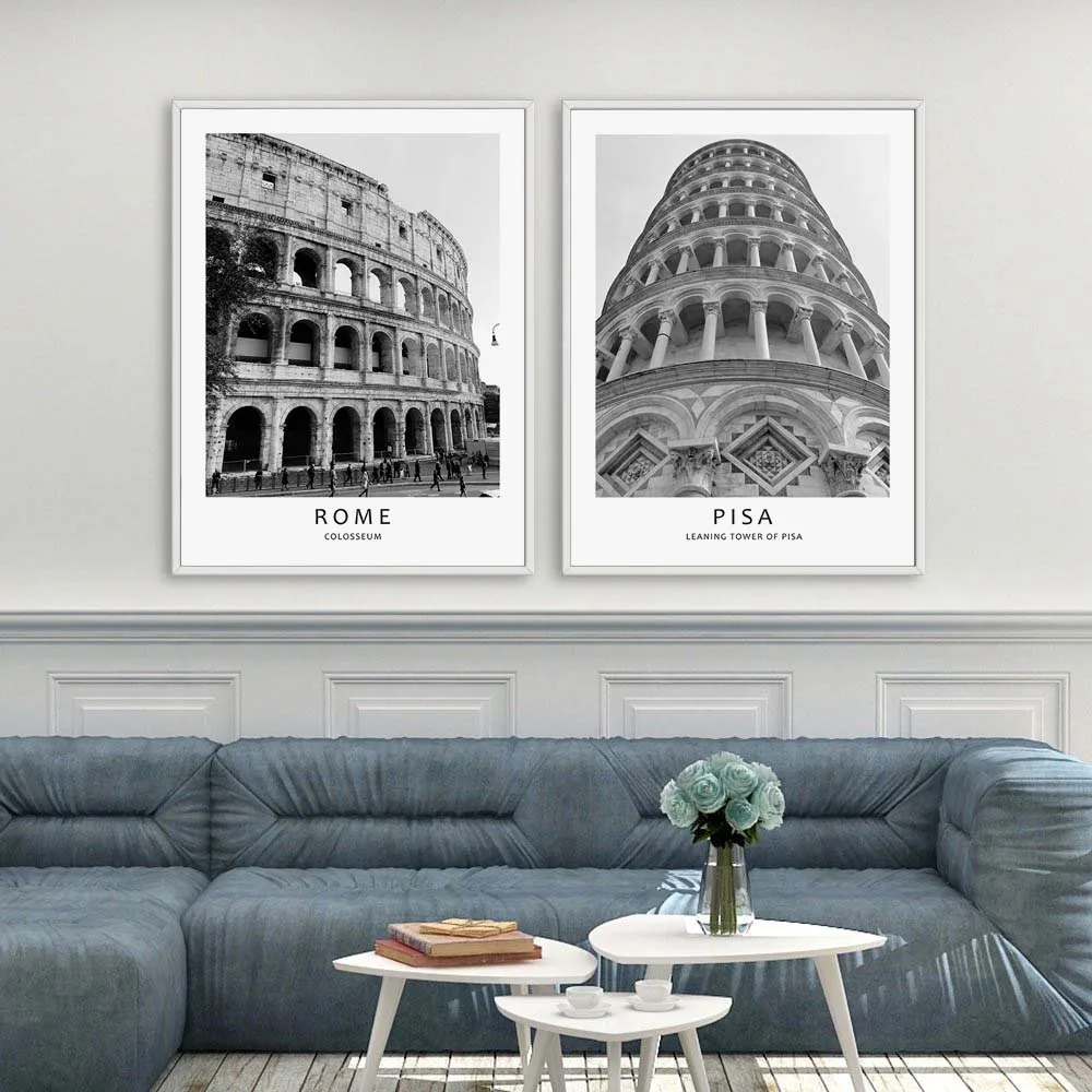 Paris-Tower-London-Big-Ben-Rome-Colosseum-New-York-Posters-And-Prints-Nordic-Canvas-Painting-Wall (2)