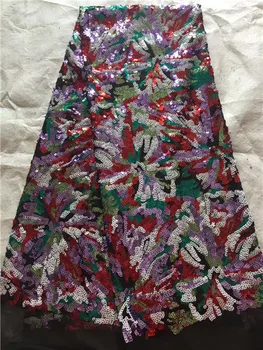 

Tulle Embroidered Net Lace African French Laces Fabrics High Quality Nigerian French Net Lace 2019 With sequins