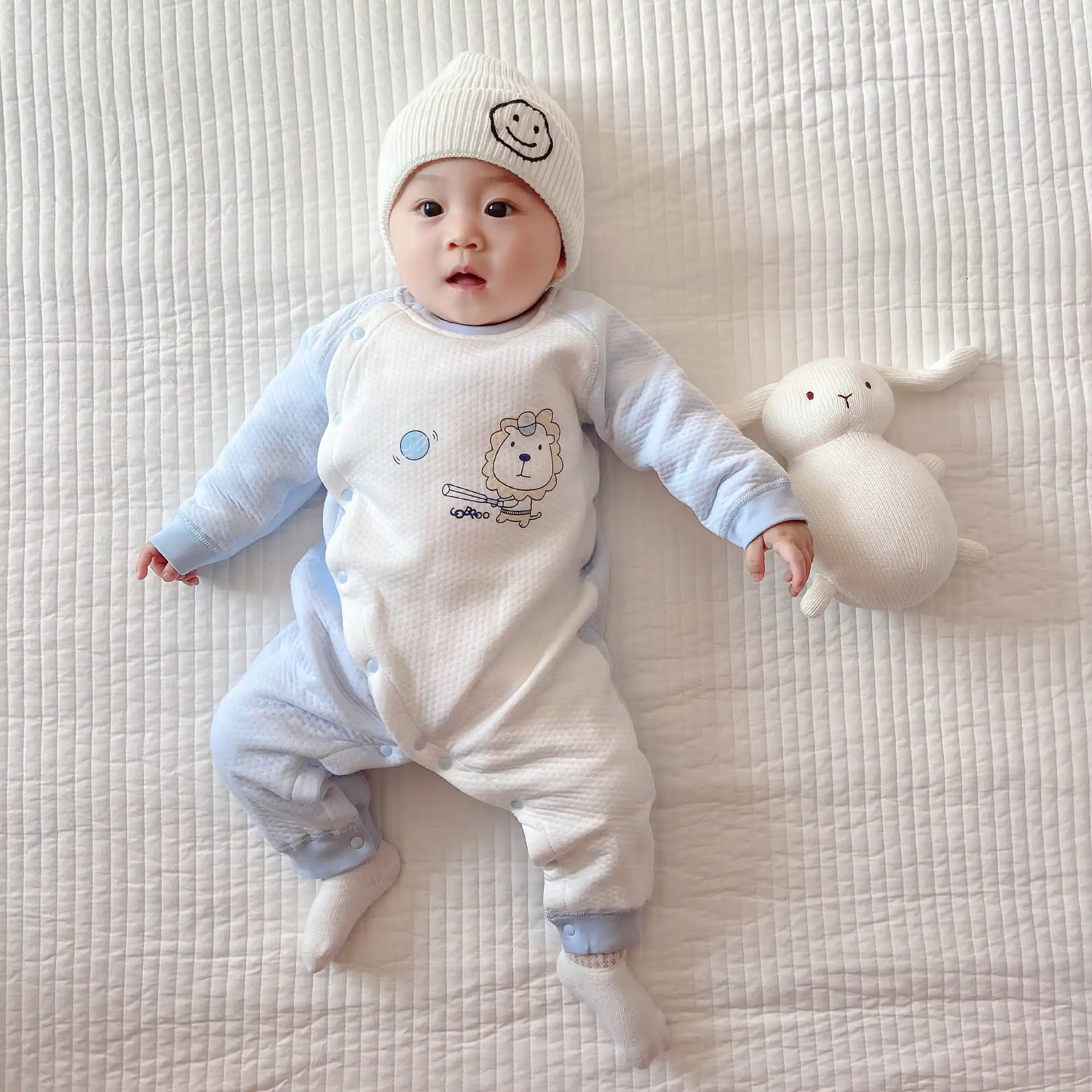 Pyjama Chaud En Coton Pur Pour Bebe Combinaison Avec Clip De Dessin Anime Ouvert En Biais Kaki Nouvelle Collection Printemps Automne Hiver Aliexpress