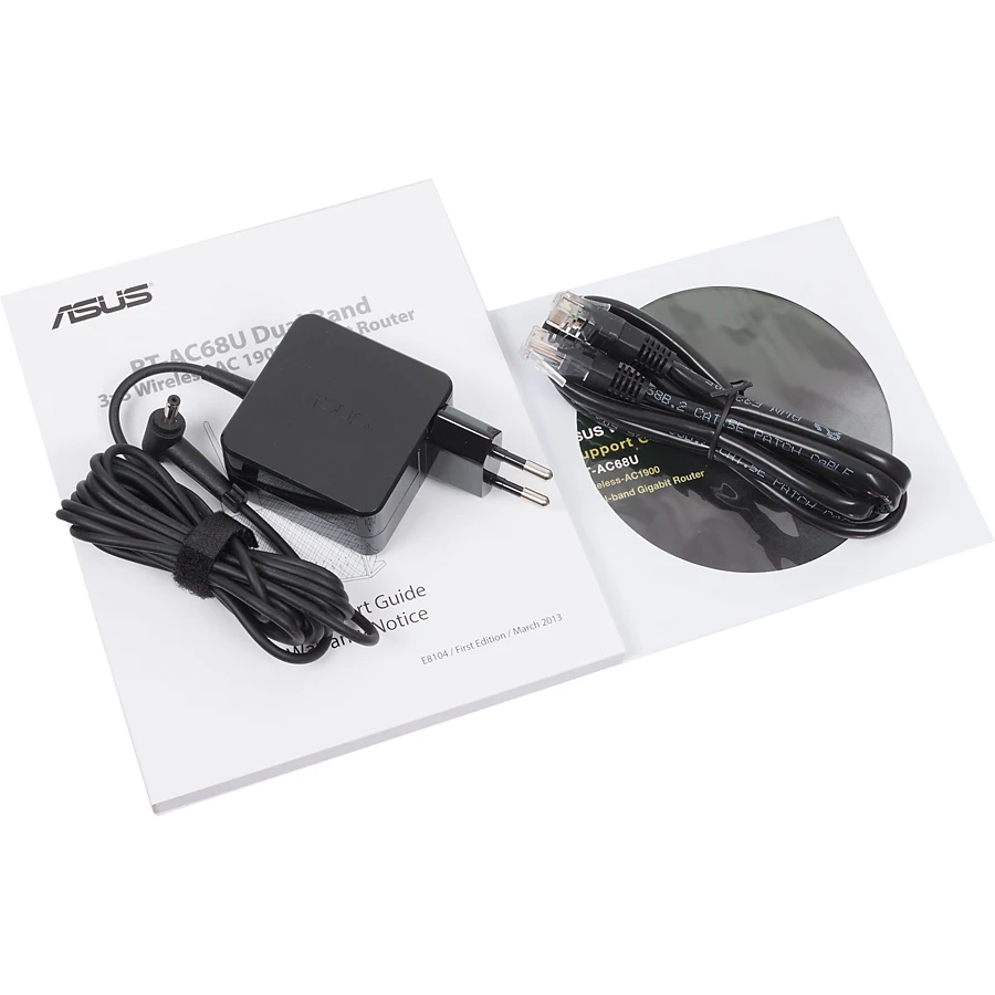 Роутер беспроводной Asus RT-AC68U AC1900 10/100/1000BASE-TX черный