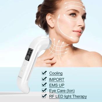

MISMON 308C Skin Care Beauty Tool 6 IN 1 Home Use SPA Machine RF EMS LED Cooling Care Instrument Facial Device Face Massager
