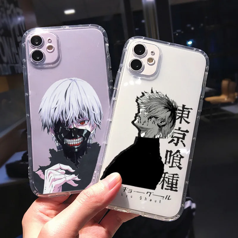 Soft Clear Shockproof Phone Case for IPhone 13 XR X XS 12 11 Pro Max 7 8 6 6S Plus SE2 Japan Anime Tokyo Ghoul Suave Cover Coque