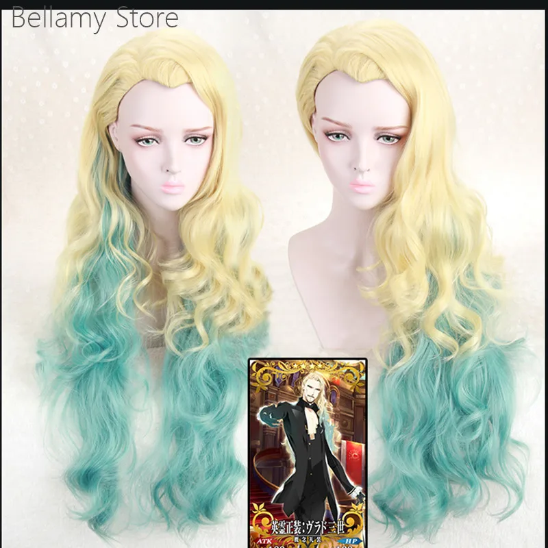 Fate Grand Order Vlad III Cosplay Costumes Hair Wigs+Wig Cap