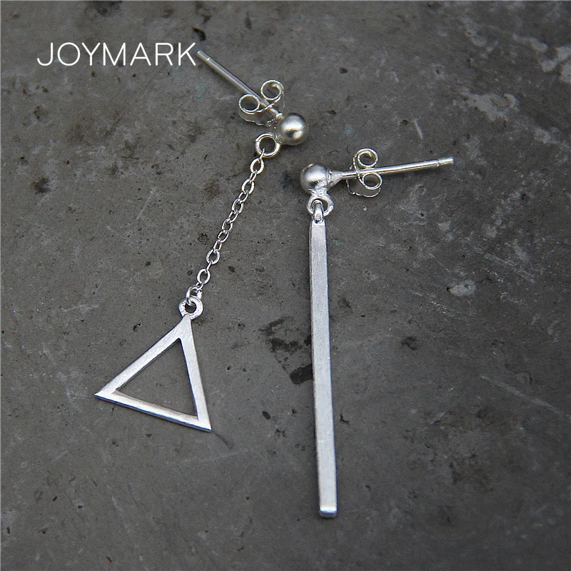 

Серьги-подвески из серебра 925 пробы в виде треугольника и прямоугольника, TSE457