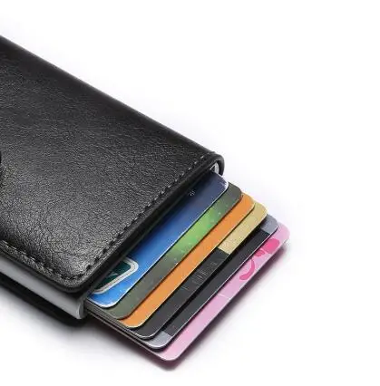 RFID Блокировка Мужской держатель кредитной карты кожаный кошелёк для банковских карт Чехол держатель карты защитный кошелек для женщин