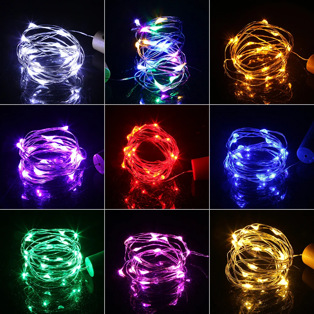 20 шт. светодиодная бутылка для вина с пробкой 2 м led пробка бутылки лампа