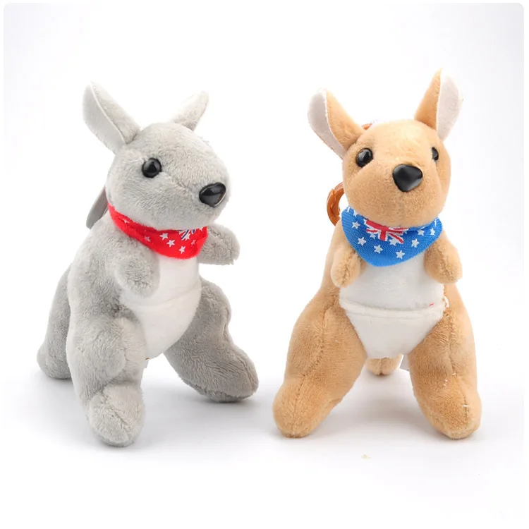12 см Австралийский плюшевый кенгуру игрушки мягкие животные куклы маленькая Подвеска Брелки Подарки на день рождения подарок на день детей
