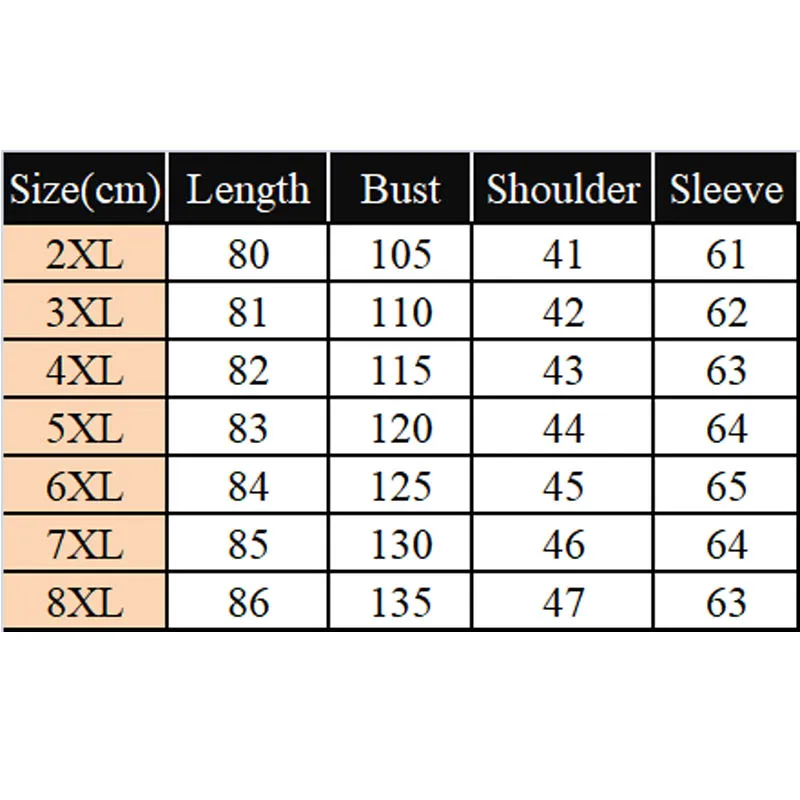 Winter jackets women 3XL 4XL 5XL 6XL 7XL 8XL plus size bust 135cm coat women