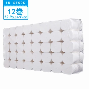 

Practical toilet paper roll 12 rolls Kitchen bathroom paper towel 4 Layers white convenient toilet tissue Hand towel