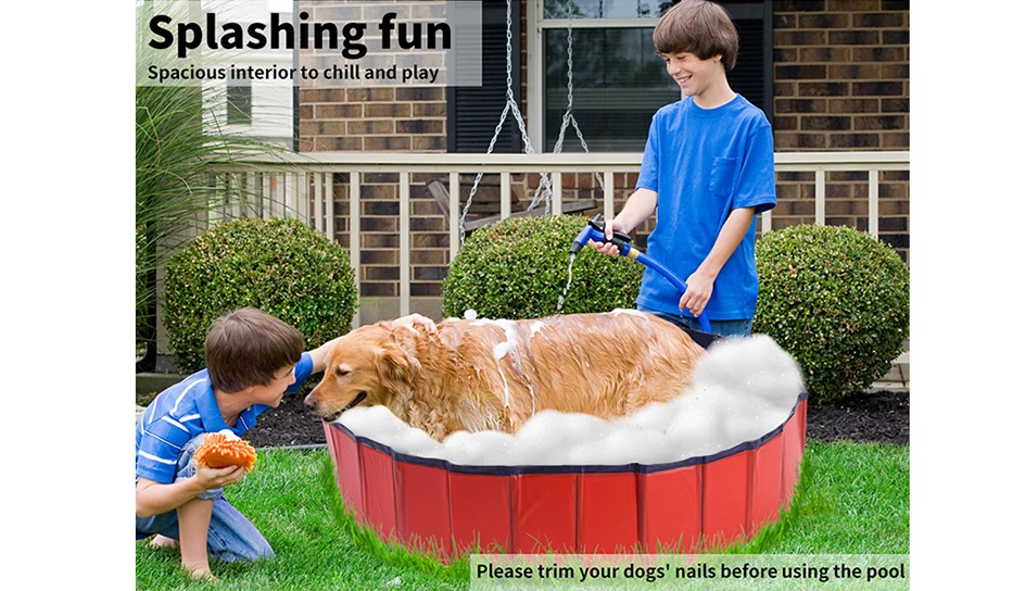 Dog Swimming Pool Foldable Pet Pool Bath Swimming Tub Bathtub Pet Collapsible Bathing Pool for Dogs Cats Kids Drop Shipping