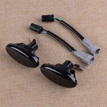 

CITALL 2x Smoked Dynamic Flowing Sequential LED Blinker Side Marker Turn Signal Light fit for Mazda 2 3 5 MPV GJ6A-51-120E