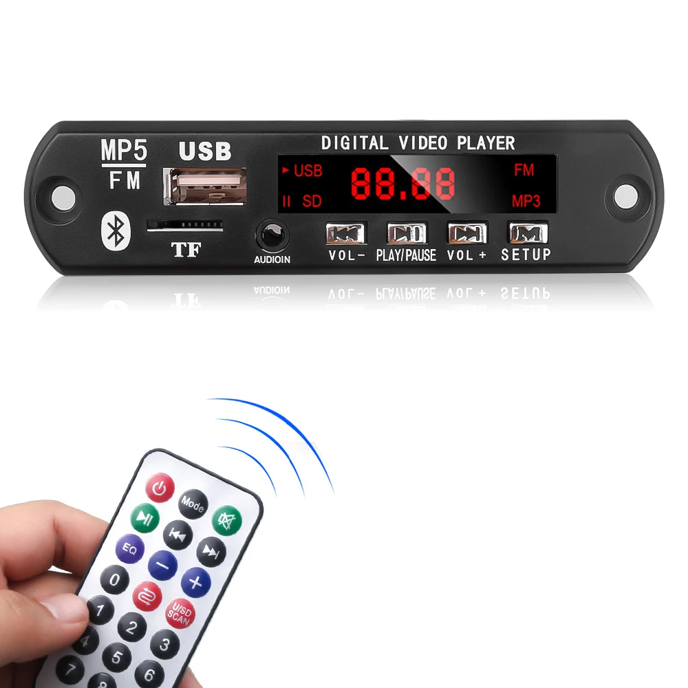 Bluetooth MP5 Decoder Board Audio Video Player Support USB TF MP3 WAV Lossless Decoding Car Player Electronic PCB Board Module