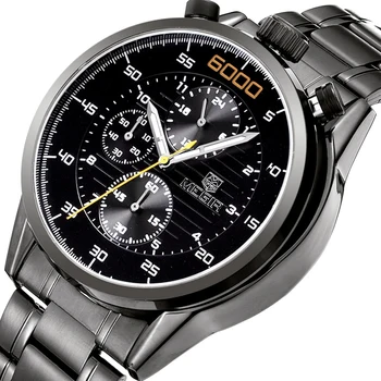 

Luxury fashion men round shape design Quartz Wrist watch waterproof men Business Quartz watch 0912-18