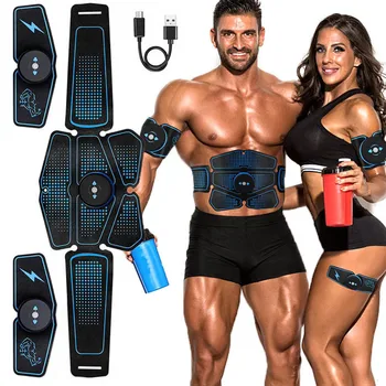 

Abdominal Muscle Stimulator Trainer EMS Abs Fitness Equipment Training Gear Muscles Electrostimulator Toner Exercise At Home Gym