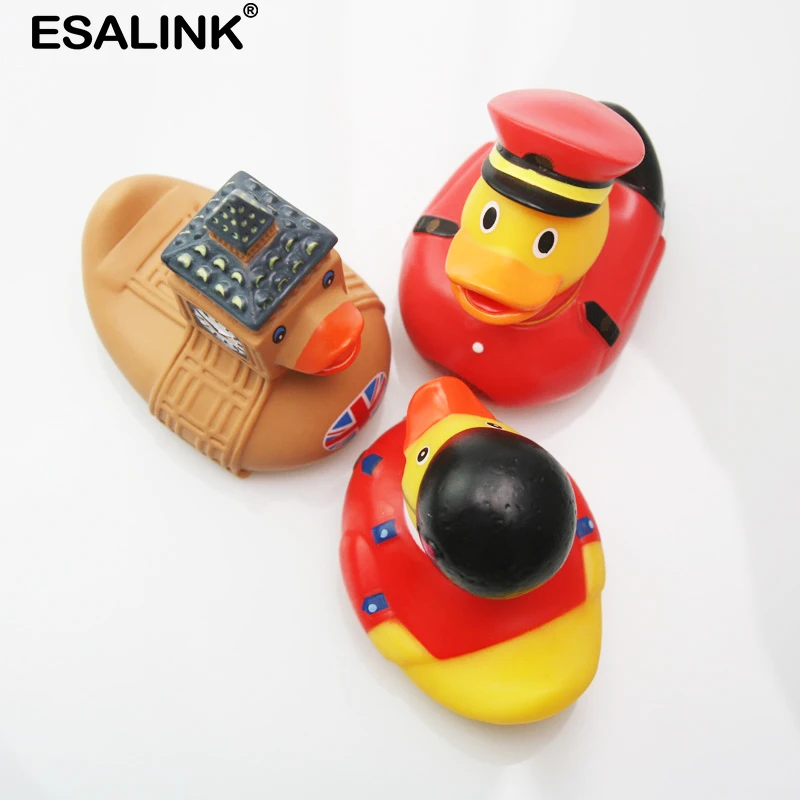 ESALINK 3 шт. 8 10 см резиновая утка ванная плавающая водная Веселая игрушка Красный
