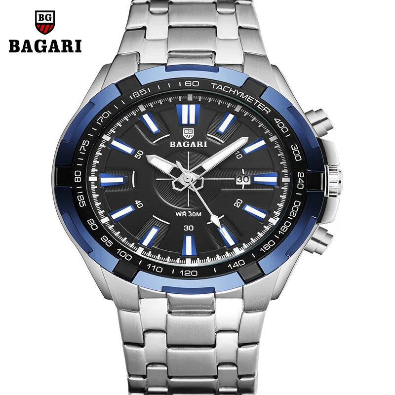 

Fashion Watch Men Steel Belt Quartz Watch Wristwatch Table