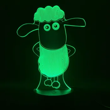 

3D Lamp Cartoon sheep Light for Children Bedroom Lamp Touch Sensor Nightlights for Baby Gift Led Night Light battery powered