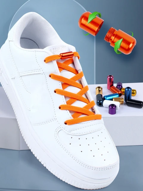 Elastic No Tie Shoelaces Flat Sneakers Shoe Laces For Kids and Adult Quick  Lazy Metal Lock Laces Shoe Strings - AliExpress