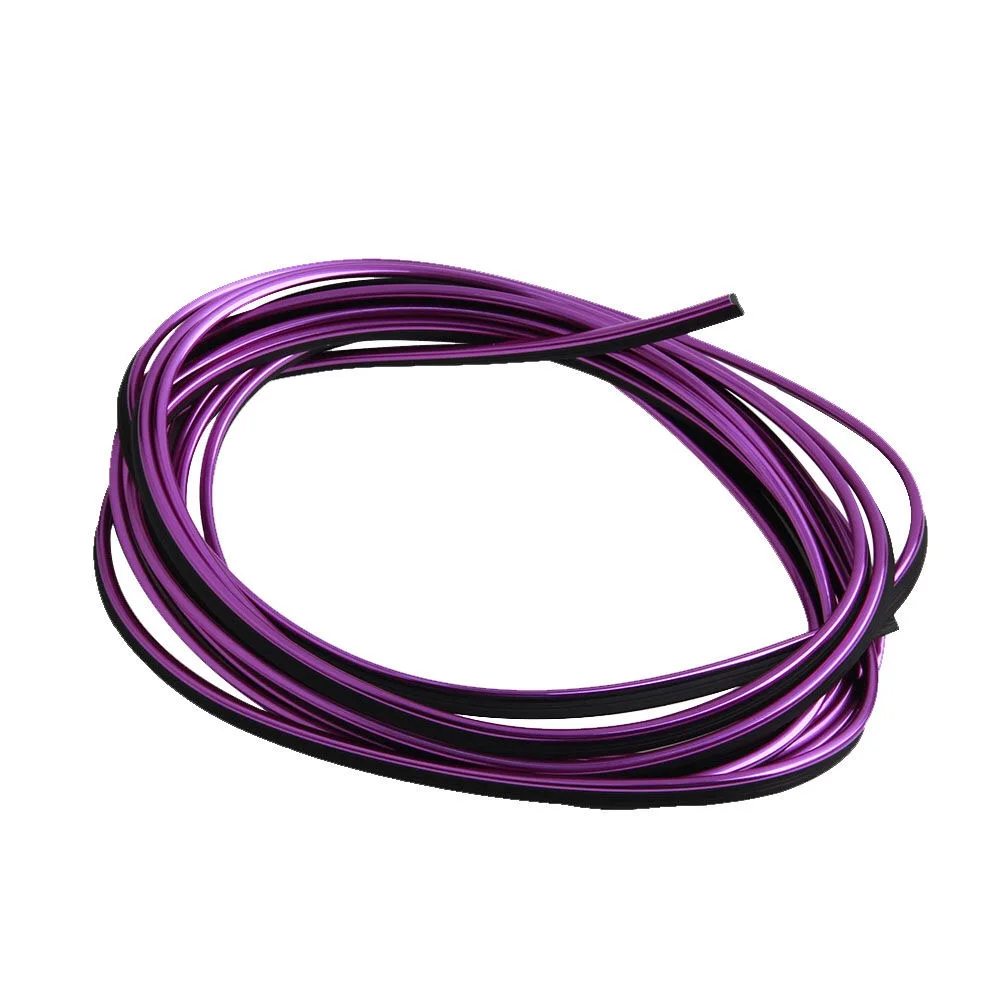 5m purple 5 м автомобильные принадлежности для меток Стайлинг для дома и улицы полосы молдинги протектор Авто украшения двери Отделка приборной панели край Универсальный - Название цвета: 5m purple