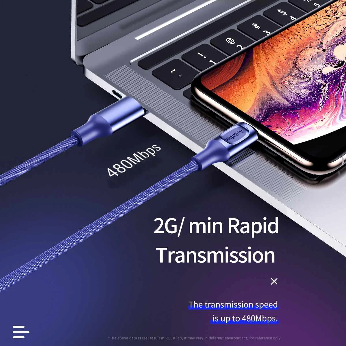 Кабель ROCK A1 USB C к L для iPhone X XS 8 18W PD Быстрая зарядка usb type C кабель для передачи данных для M USB шнур