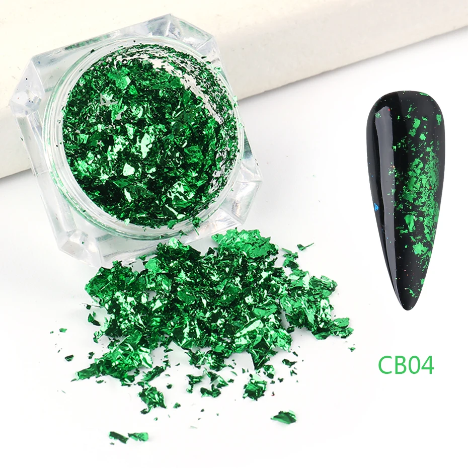 Holographic Glitter Nail Art Foils FBCB01-08