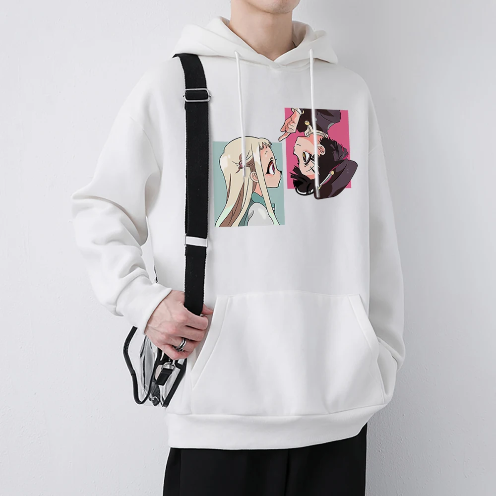 

Jibaku Shounen Hanako Kun Harajuku Prints Hoody For Men Creativity Print Sportswears Pocket Fleece Clothes Loose Warm Pullover